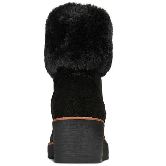 Style & Co Women's Iggyy Lace-Up Wedge Boots in Black NEW Size 8 - Picture 2 of 7